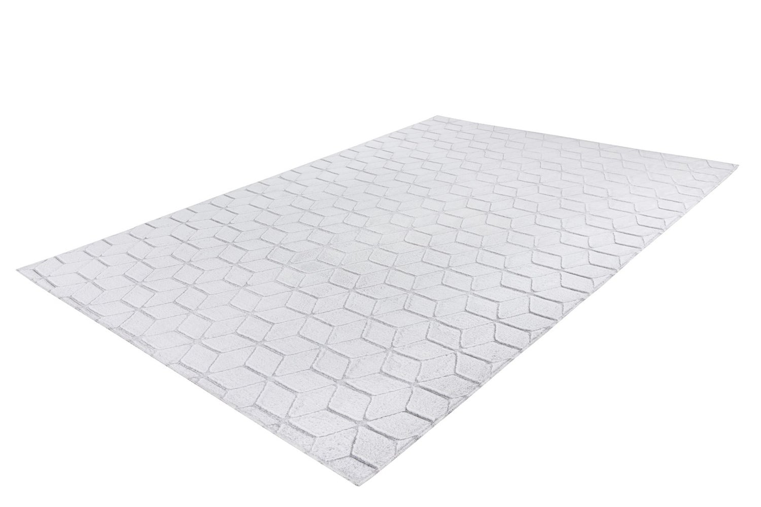 Laagpolig vloerkleed Splendora Wit / Grijsblauw Modern, Klassiek 80 x 150 cm