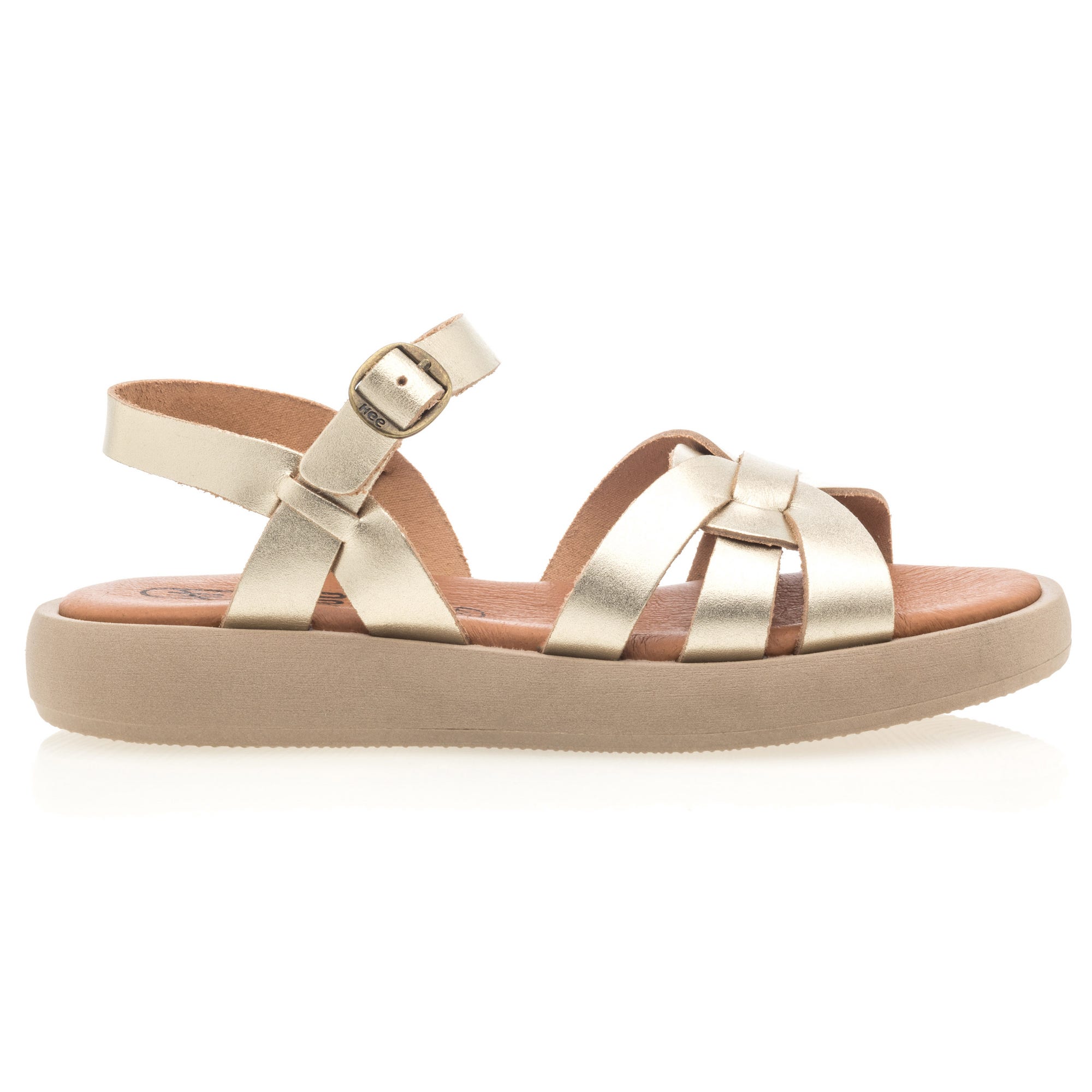 Sandales Femme en cuir or