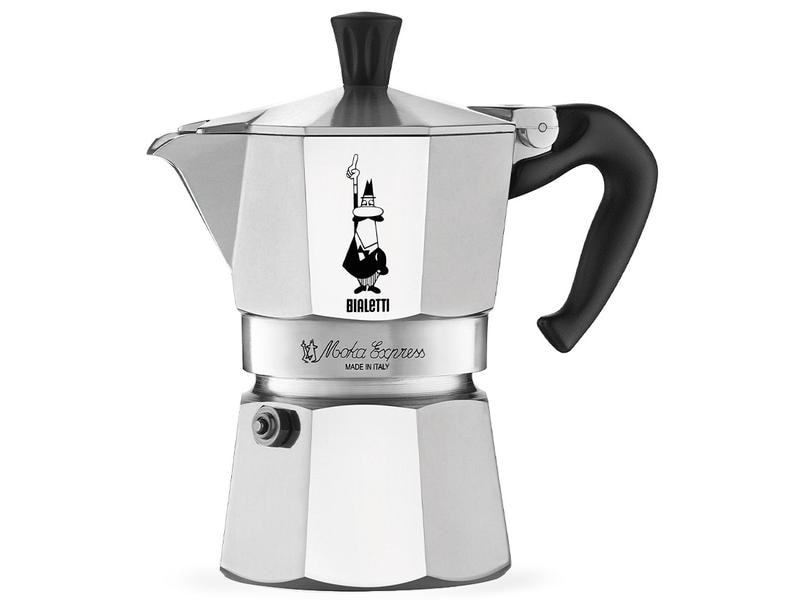 Bialetti Espressokocher Moka Express 2 Tassen, Silber Italienische Espressokanne – ein Design-Klassiker