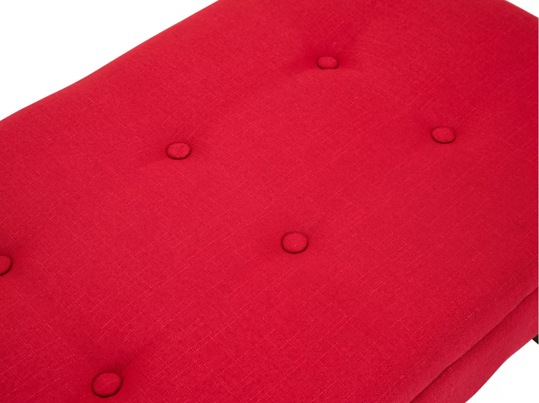 Banquette - Tissu & Bois - Rouge - Namaro
