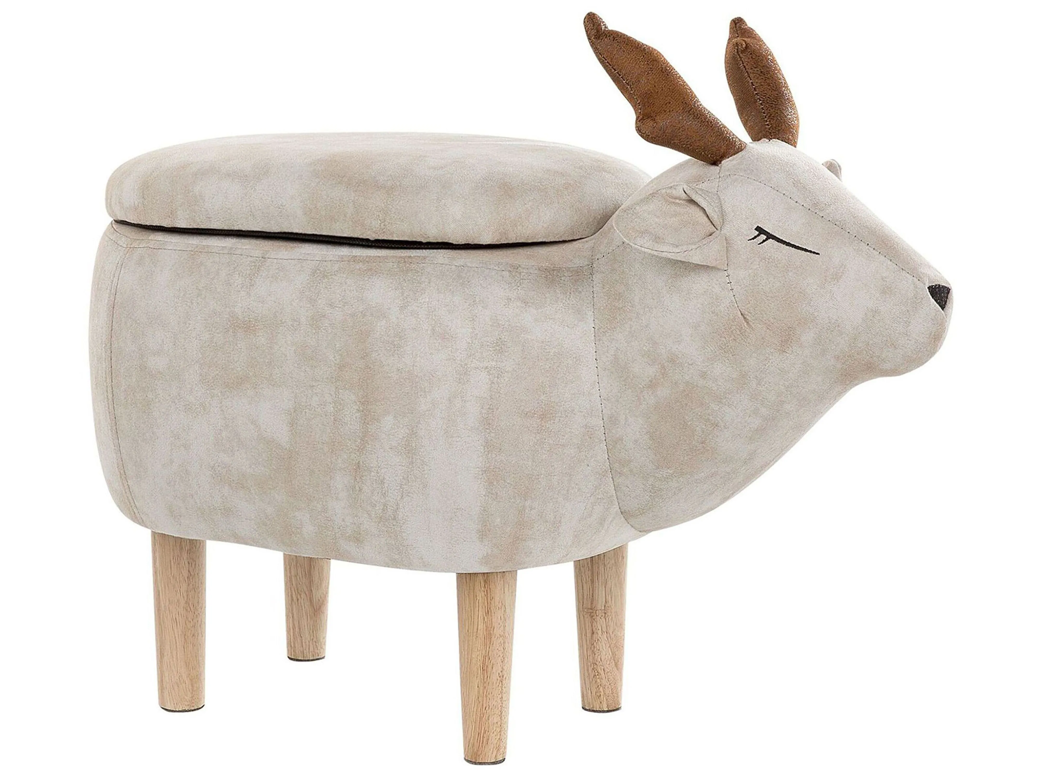 Dierenpoef met opbergruimte REINDEER Stof Beige Rendier