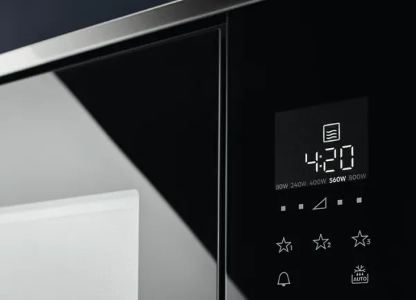 Electrolux Serie 300 LMS2203EMX - Mikrobølgeovn - til indbygning - 20 liter - 700 W - sort/rustfrit stål