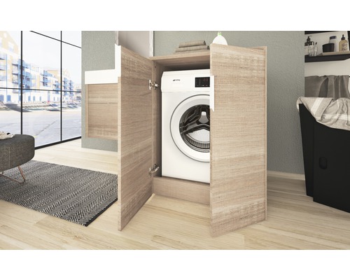 Wasmachinekast Baden Haus Space 93x70 cm eiken Brugge