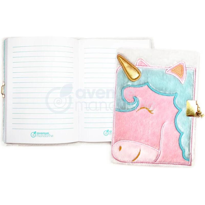 Journal intime fourrure, Licorne - Rose