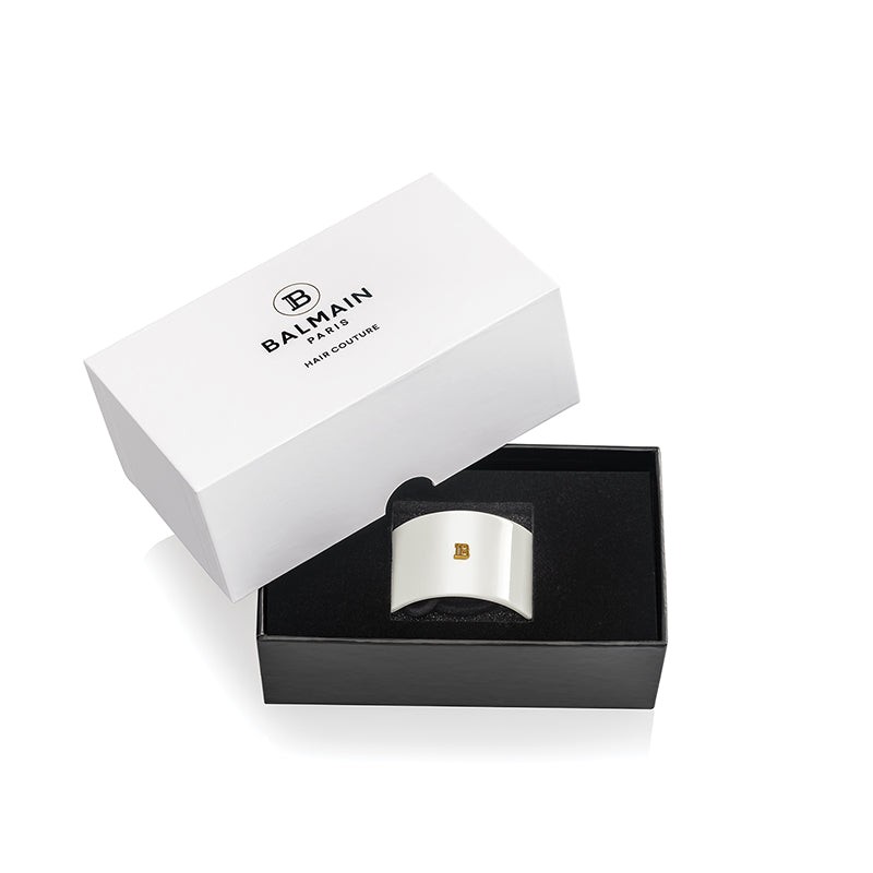 Balmain Paris - Cellulose Acetate Elastique pour Cheveux White - Hårelastik