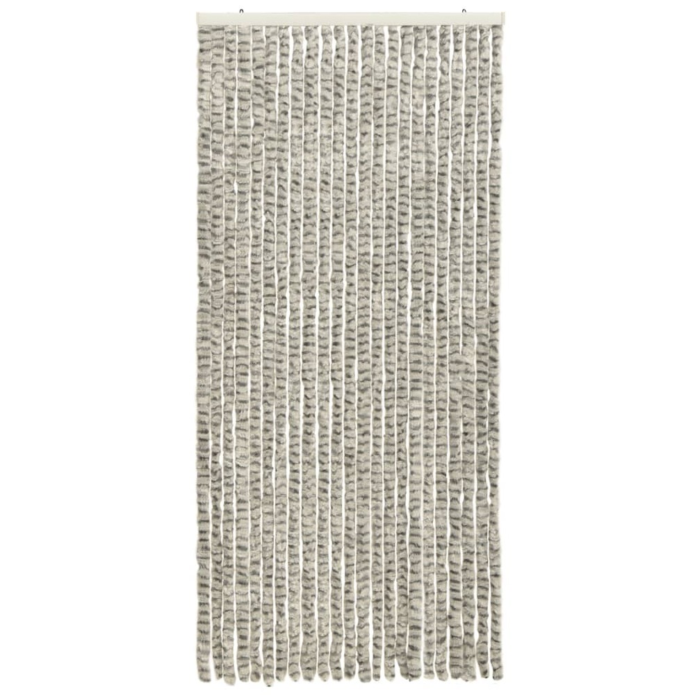 Moustiquaire gris clair et gris foncé 90x220 cm chenille