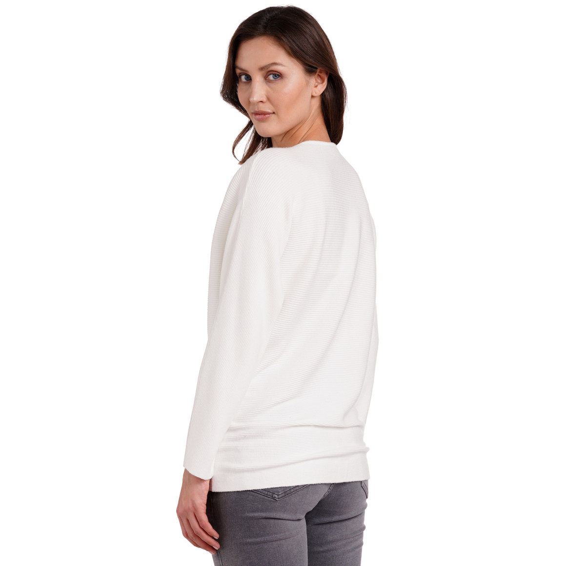 Gina Benotti Damen Strickpullover aus Viskose-Mix cremeweiss