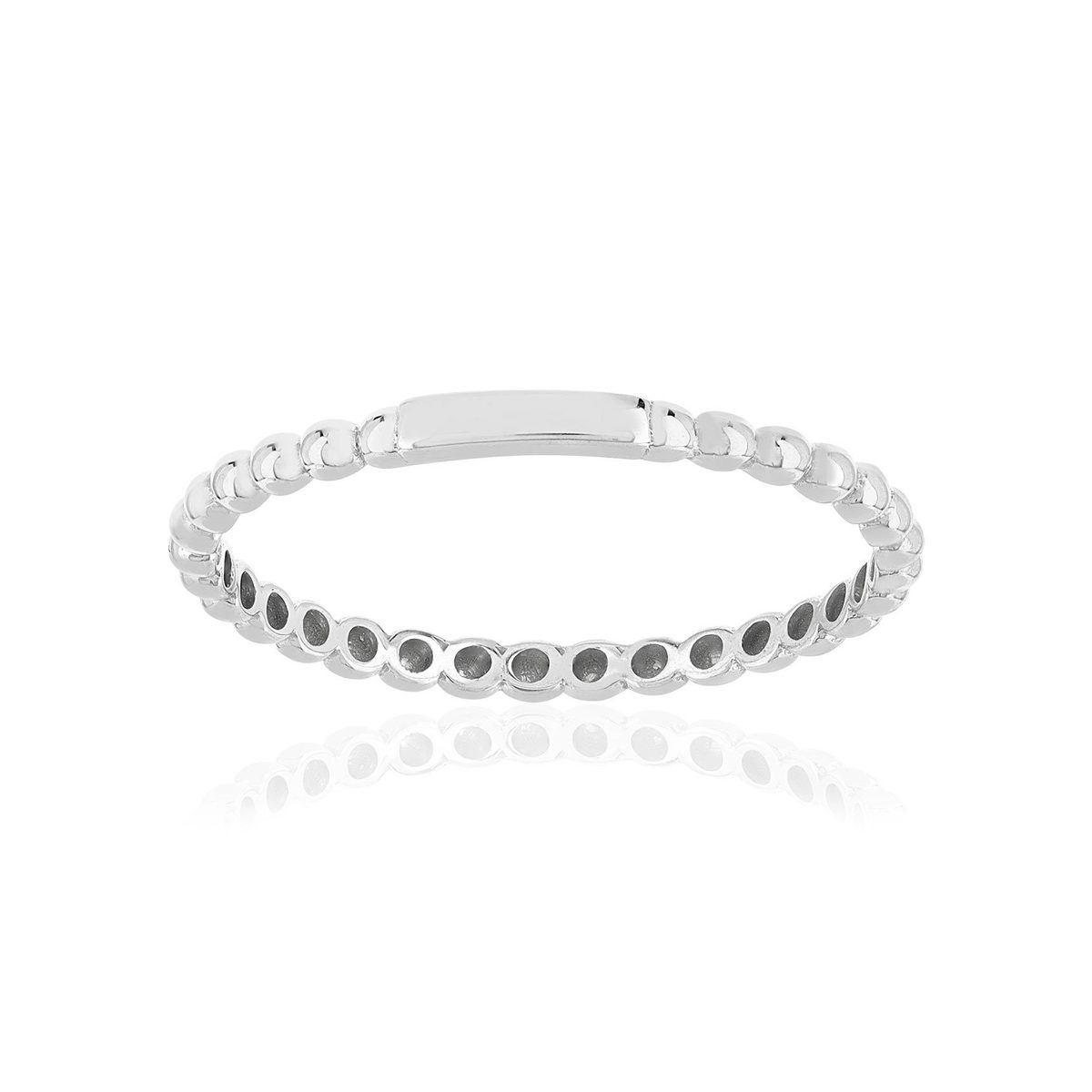Bague or 375 blanc blanc