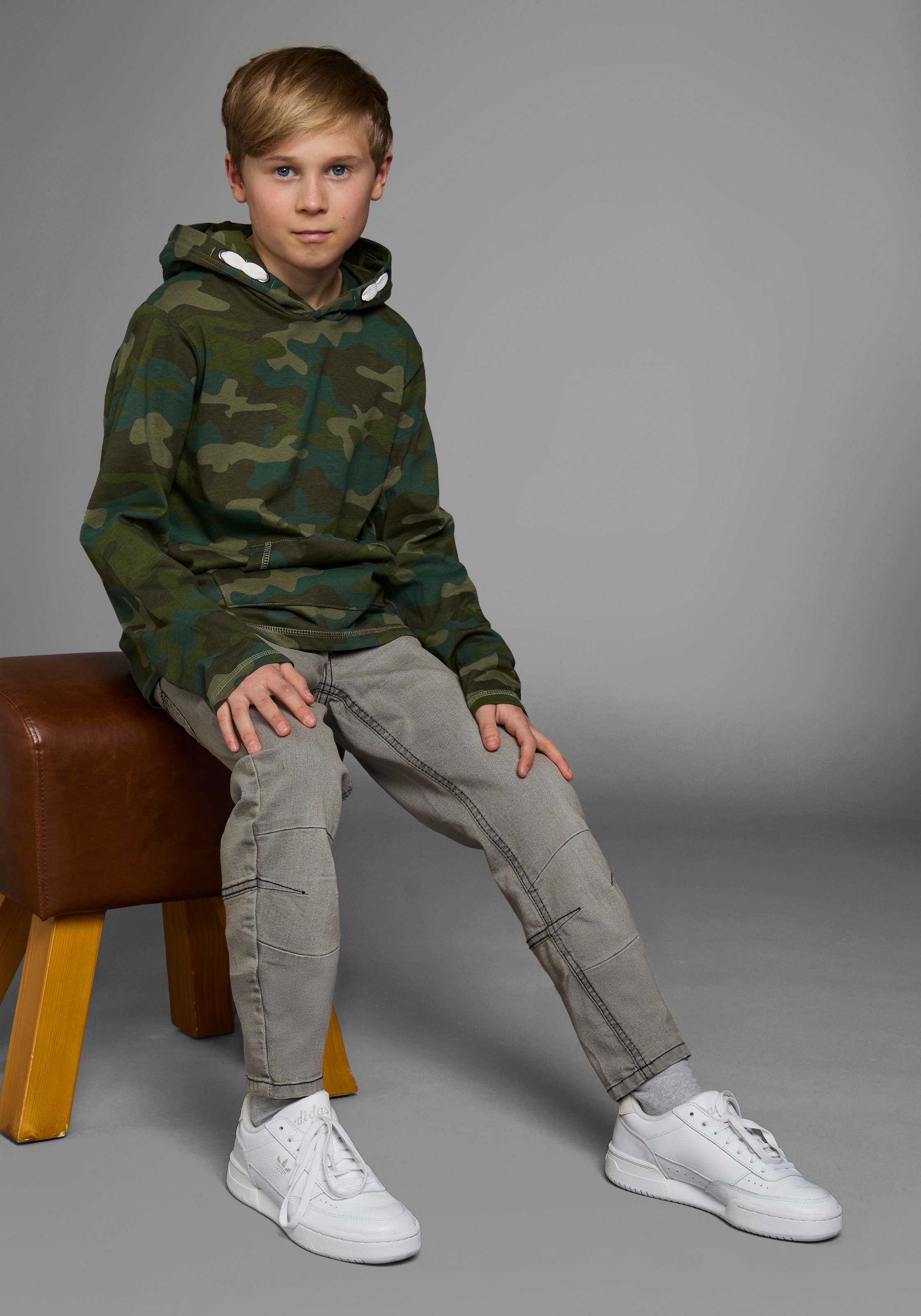 Arizona Schlupfjeans », Stretch-Jeans für Jungen«, bequeme O-Shape-Passform,  Used-Look-Waschung