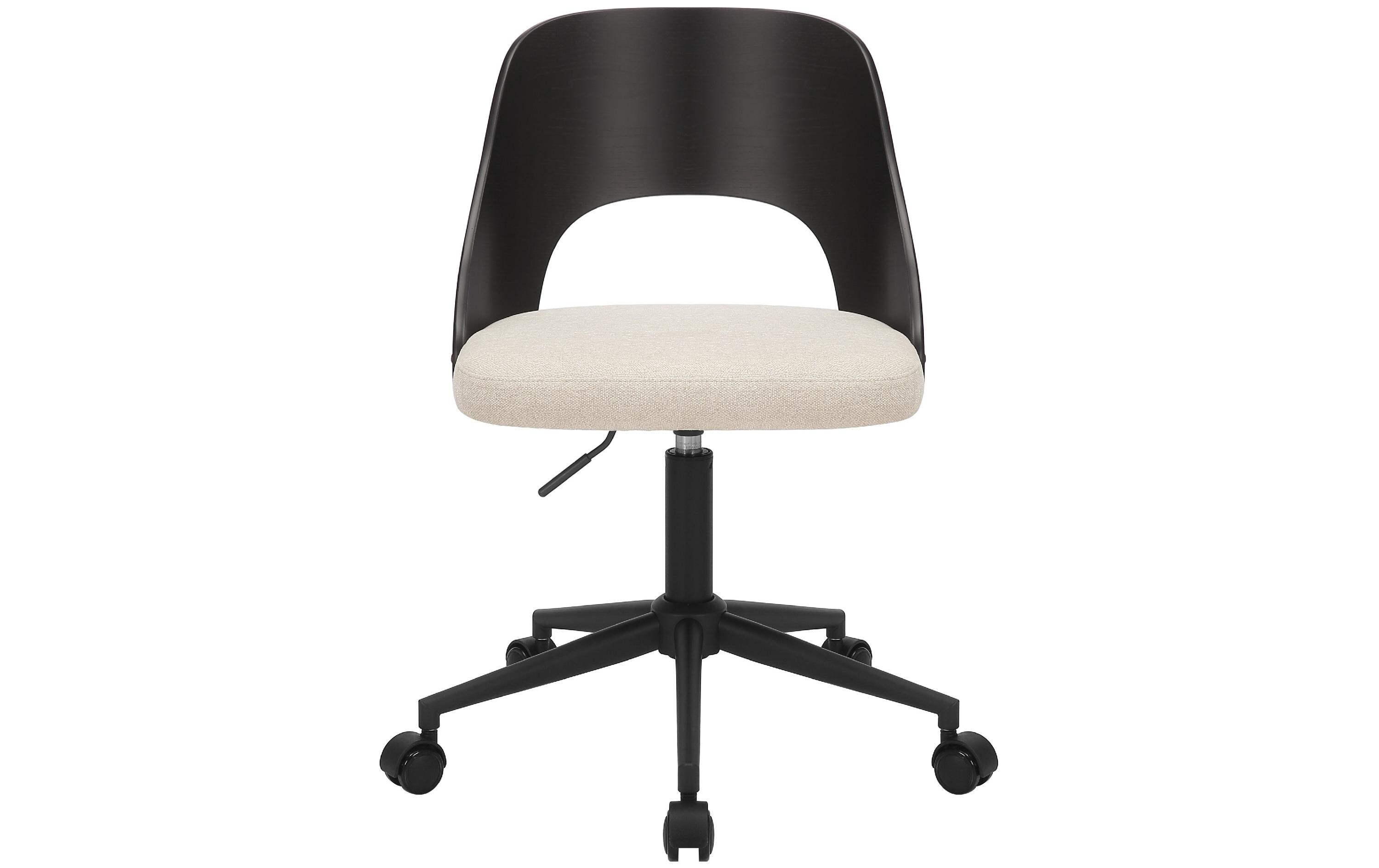 Bürostuhl Lucy, Schwarz / Weiss<br>Höhenverstellbarer Schreibtischstuhl