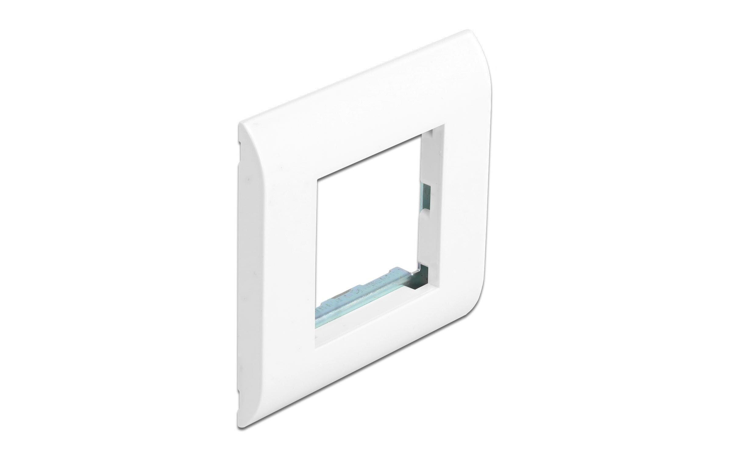 Easy 45 Modulträger mit Abdeckrahmen 80 x 80 mm, WeissDelock Easy 45 Modulträger mit Abdeckrahmen 80 x 80 mm weiss