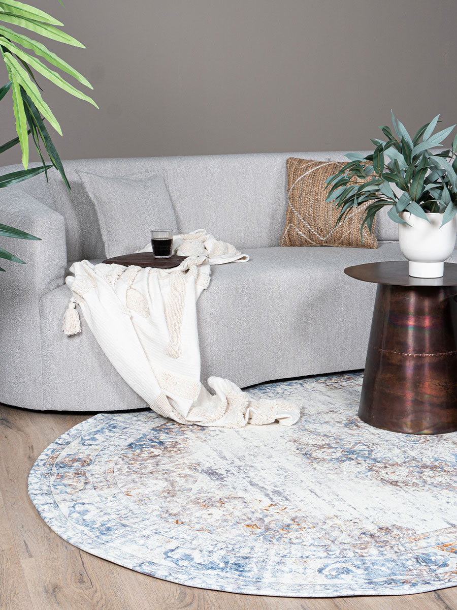 Vloerkleed Viola taupe - Ovaal 160 x 230 cm