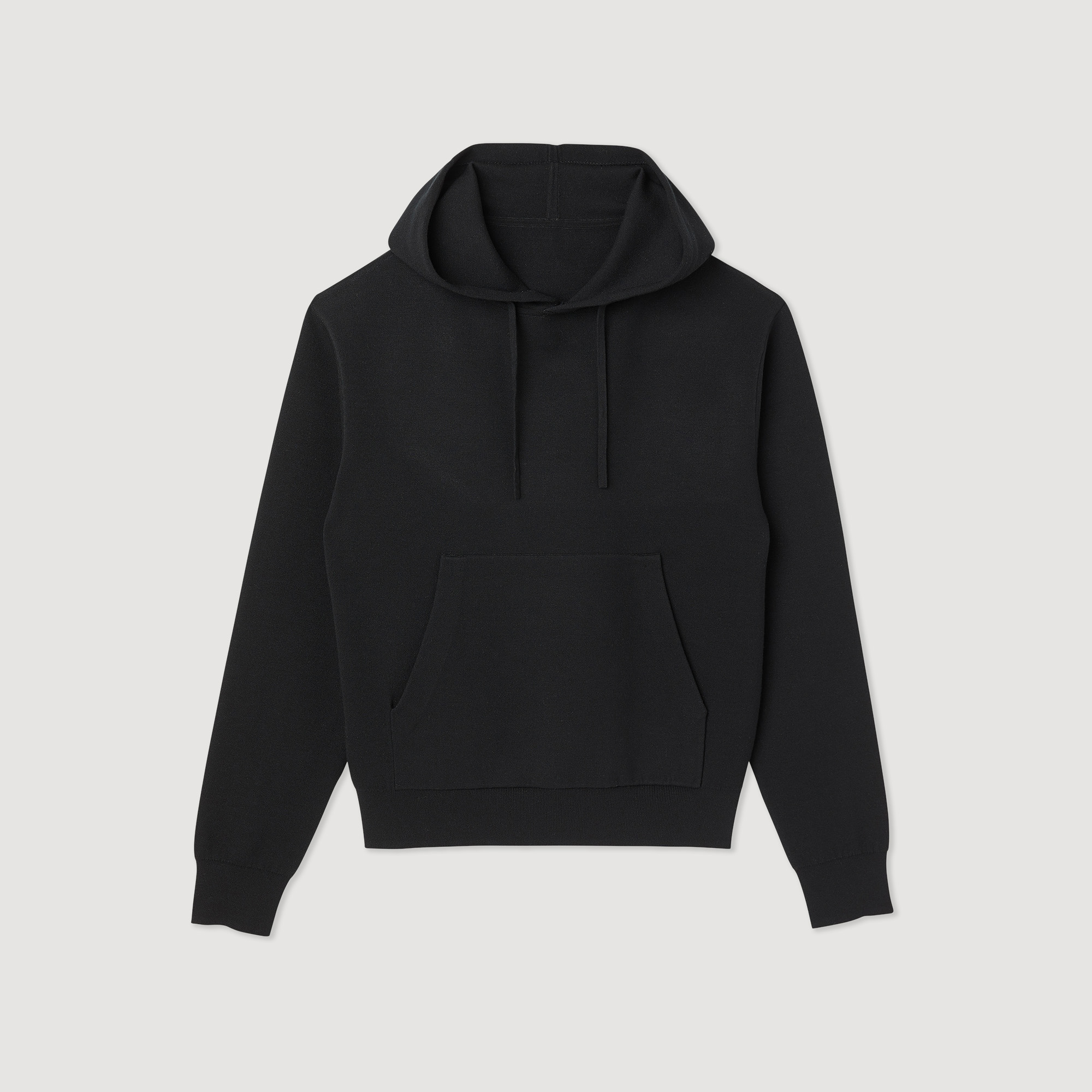 Hoodie en maille tricotee