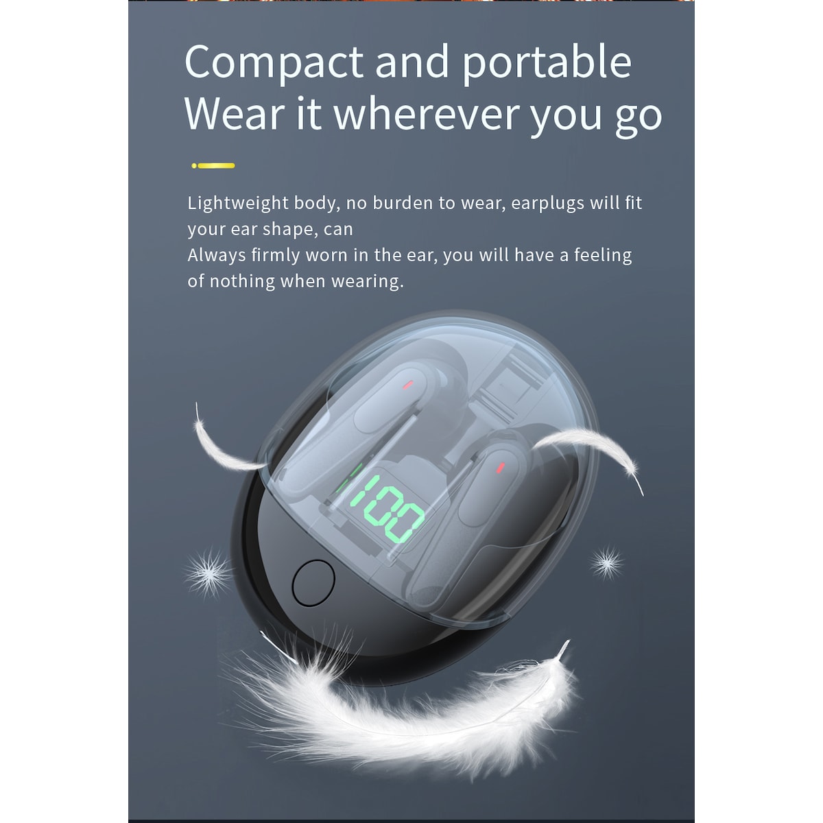 Trådløse øretelefoner Bluetooth 5.3 Touch TWS Pro-One Sort