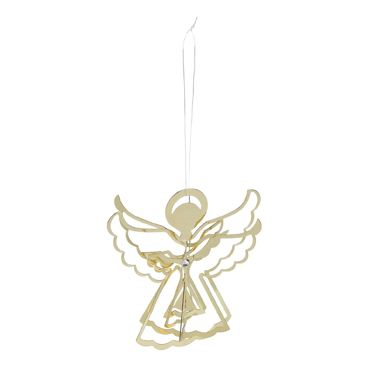 Anhänger Engel 3D, gold, 12 cm