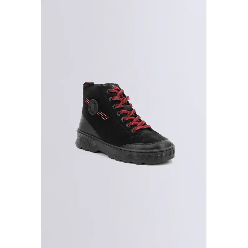 KICK WAY NOIR SNEAKERS HAUTES Cuir Femme
