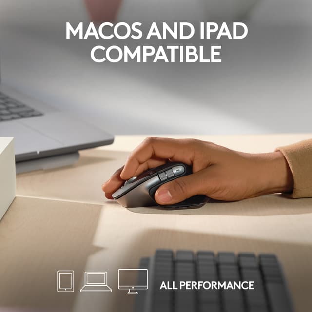 Logitech MX Master 3S for Mac trådløs mus (space grey)