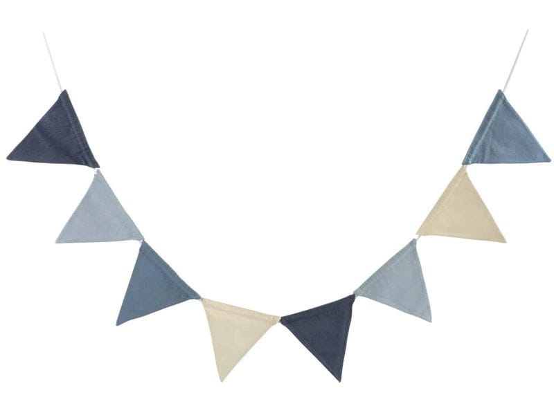 sebra Girlande Powder Blue Doppelseitige Wimpelkette