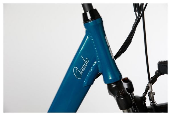 Vélo de Ville Électrique Mixte Bicyklet Claude Shimano Tourney 7V 500 Wh 700 mm Turquoise Marron