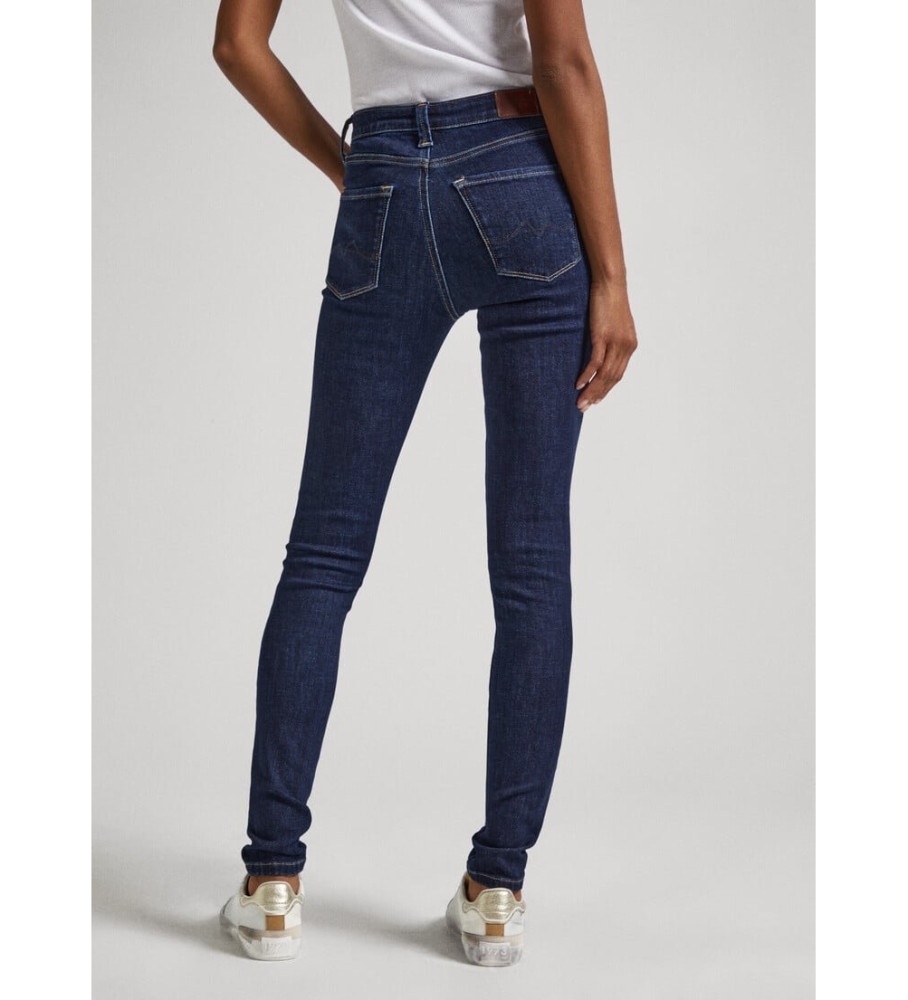 Calça jeans skinny de cintura alta Pepe Jeans, azul marinho.