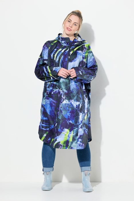 Funktions-Regencape, Unisex, Print, Kapuze