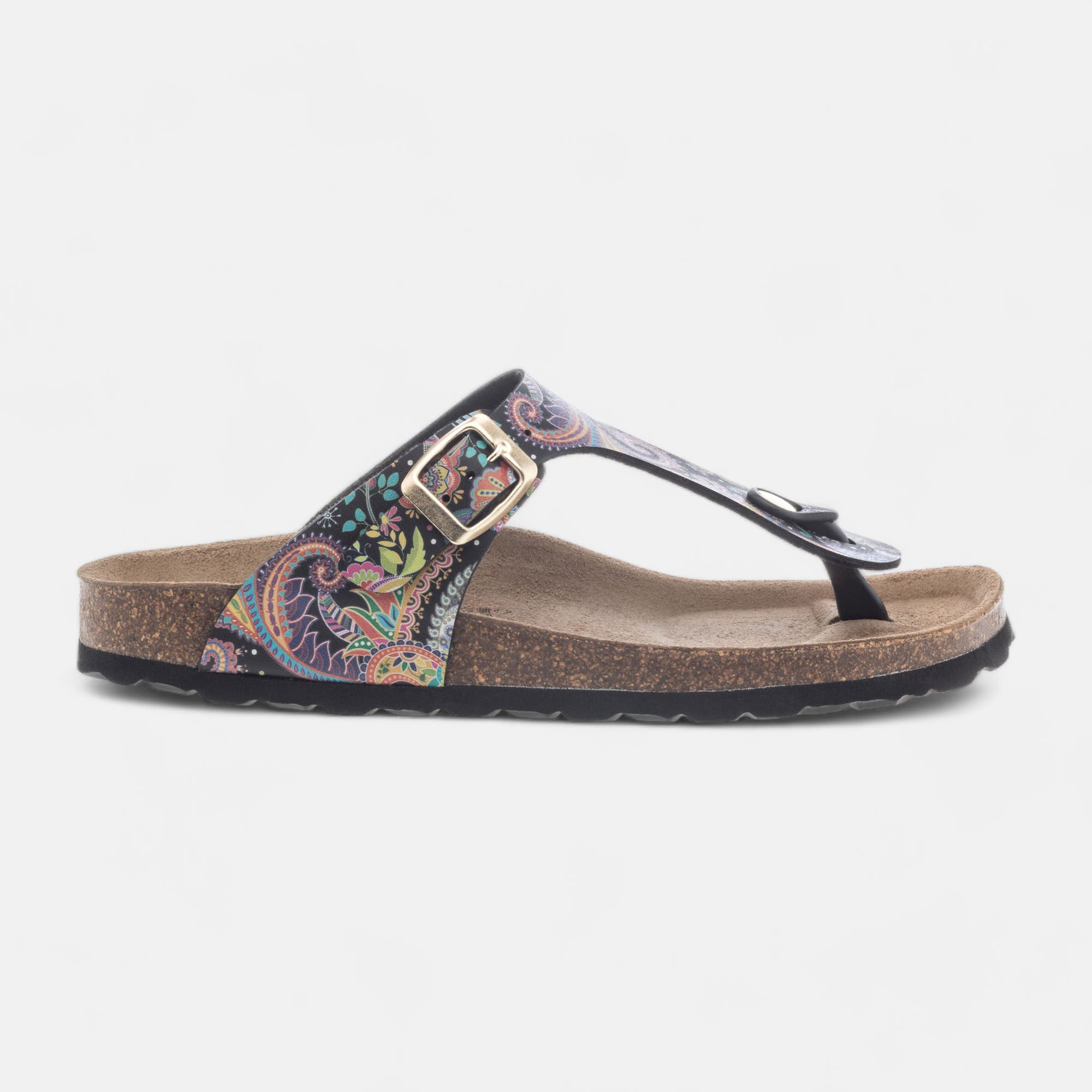 Mules semelle liège Femme multicolore