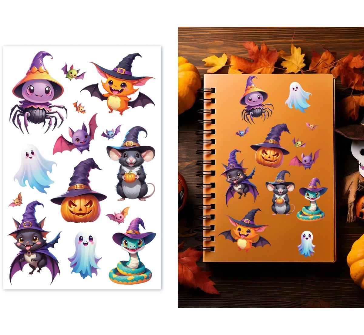 Halloween Stickers Gekleurd