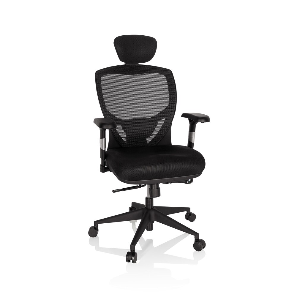 High End Bürostuhl VENUS BASE Stoff/Netzstoff mit Armlehnen hjh OFFICE