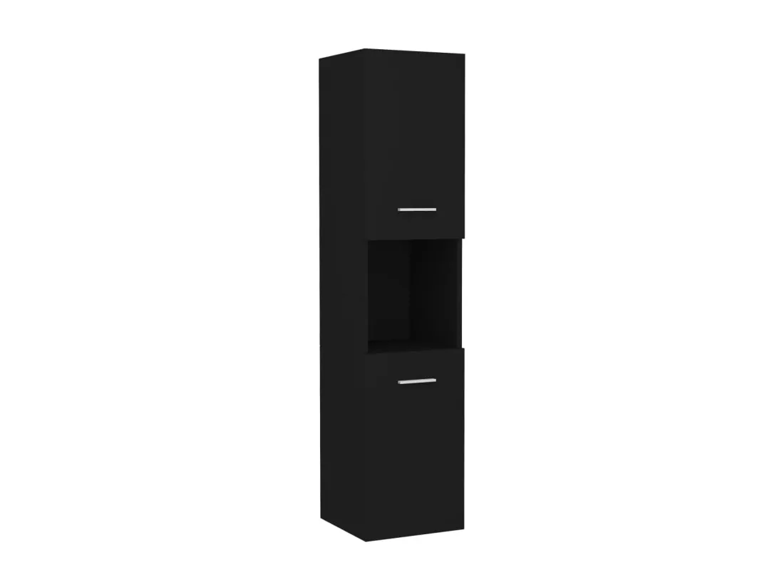 Armoire de salle de bain Noir 30x30x130