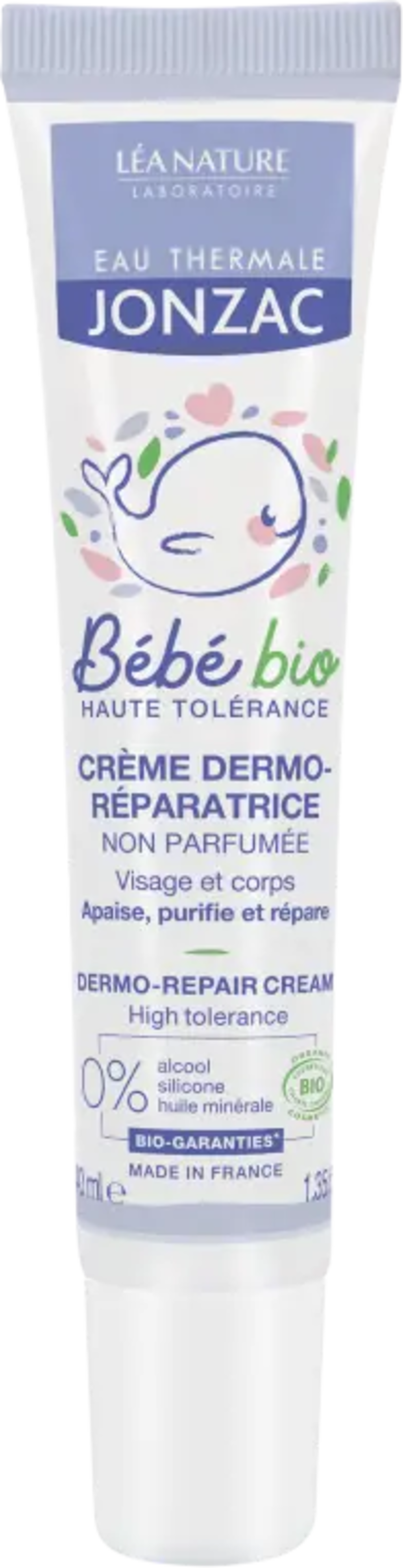 Eau Thermale JONZAC  BébéBio Dermo-Repair Cream, 40 ml