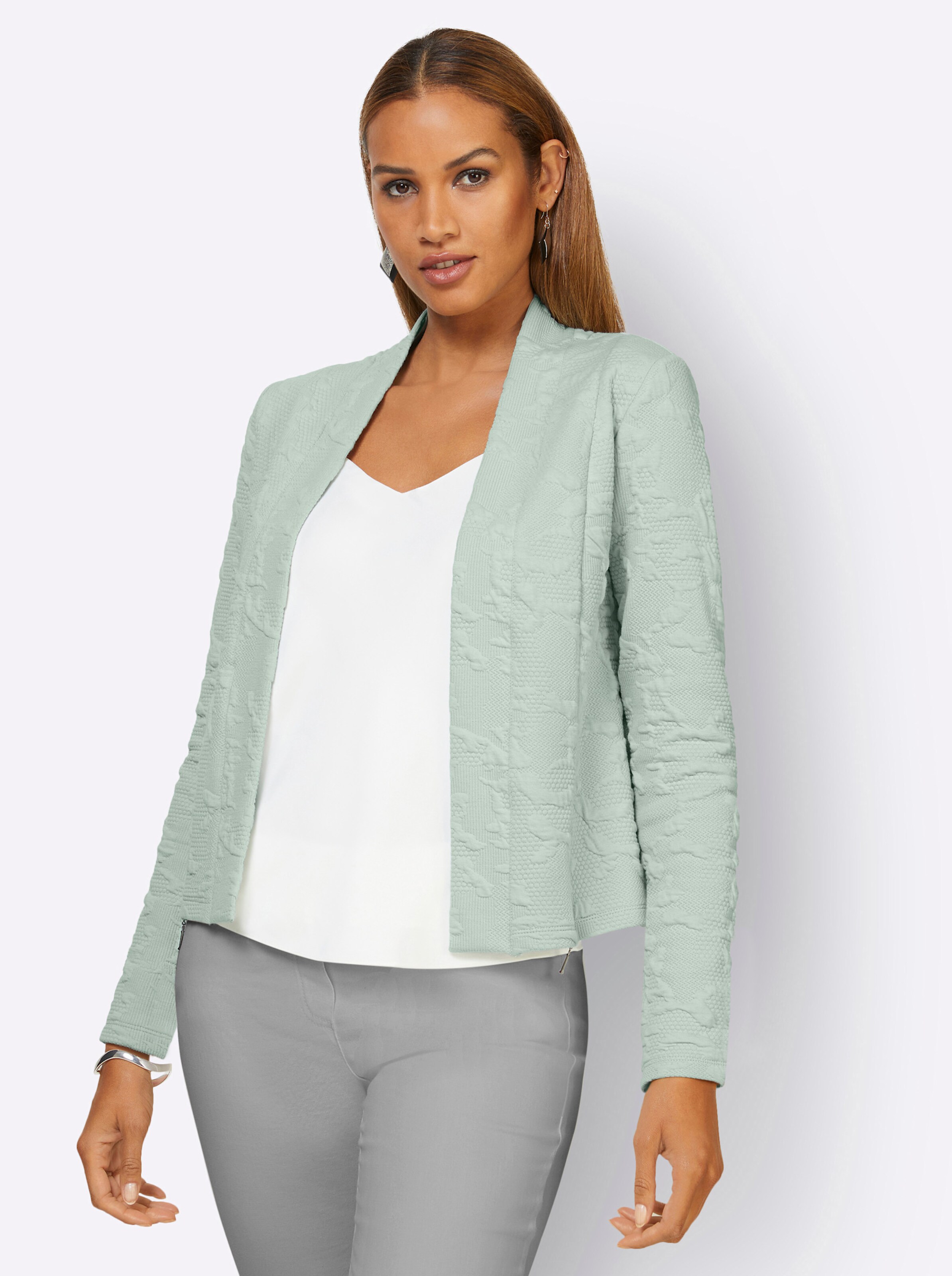 Shirtjacke in kalkmint