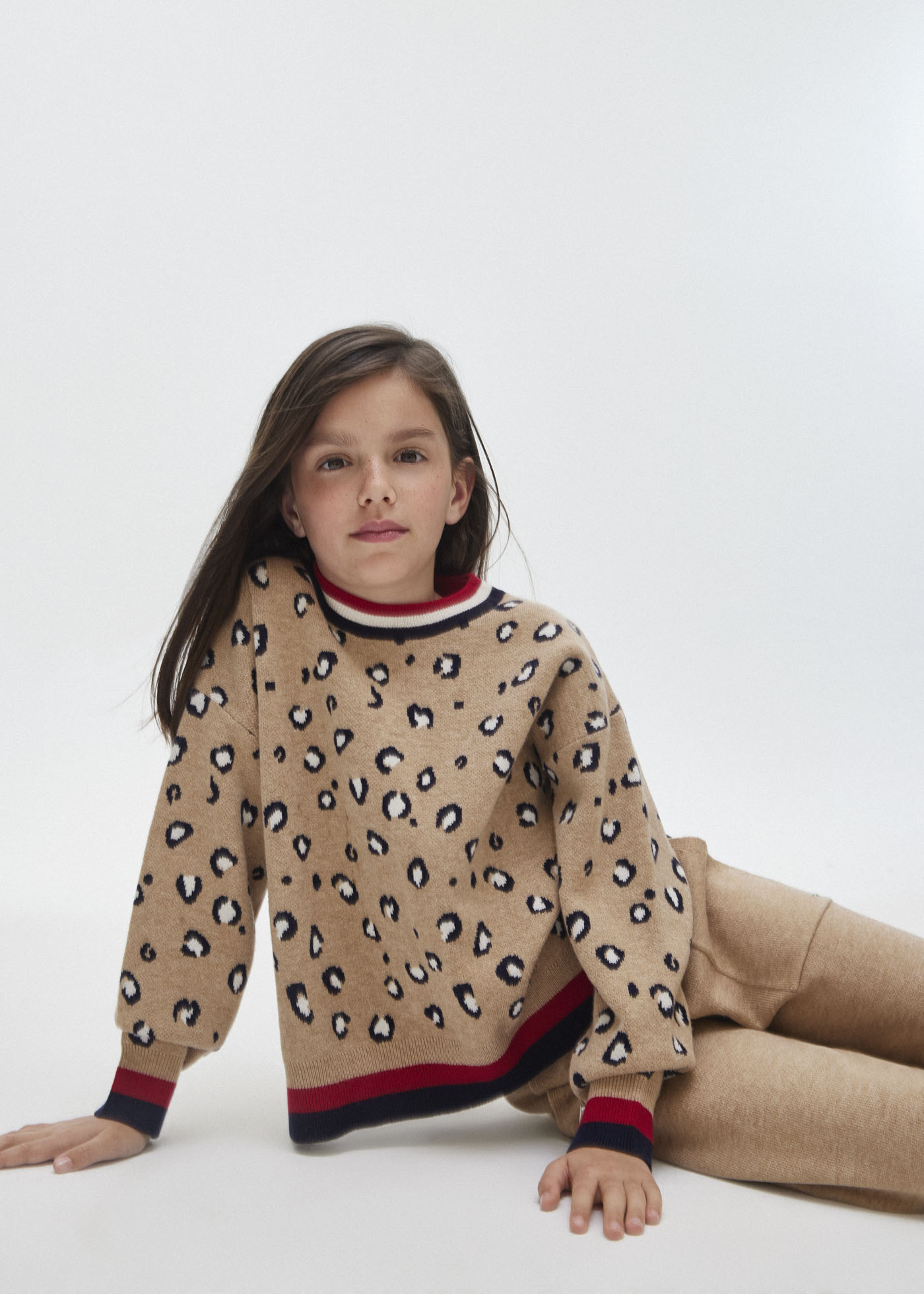 Conjunto de duas peças para meninas - estampa animal