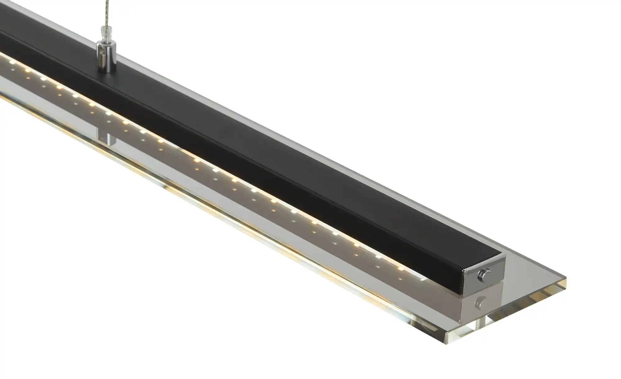 Fischer-Honsel LED-Pendelleuchte, schwarz-matt/Rauchglas