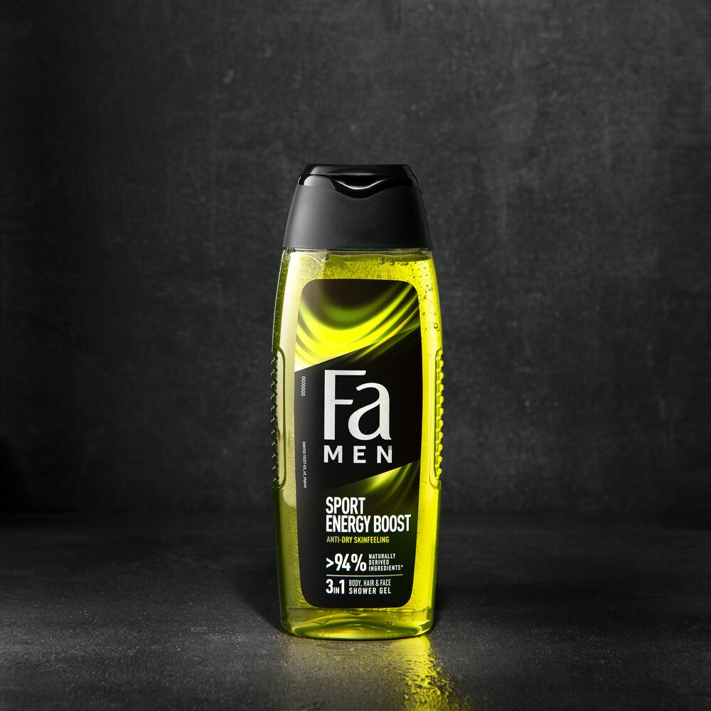 6x Fa Men douchegel sport double power boost (250 ml)