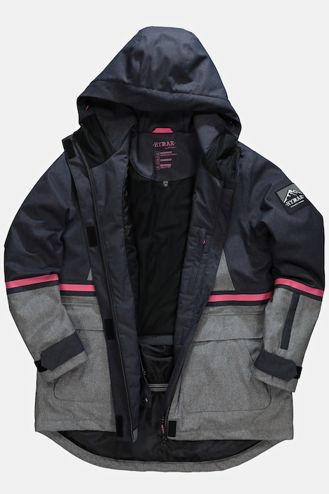 Funktionsjacke, Colorblocking, wasserdicht, 2-Wege-Zipper