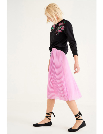Ladies Pleated Shot Skirt Pink