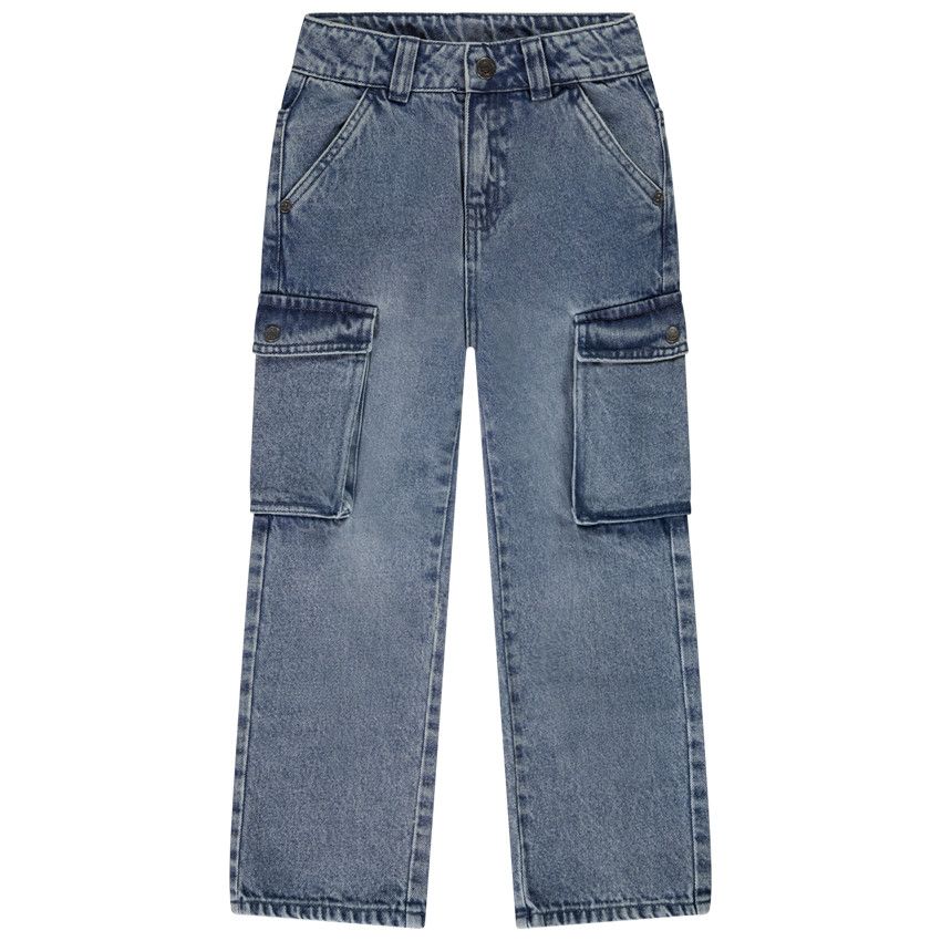 Jean cargo en denim pour garçon - Bleu
