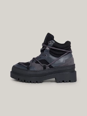 Botas de cano curto híbridas com cadarço