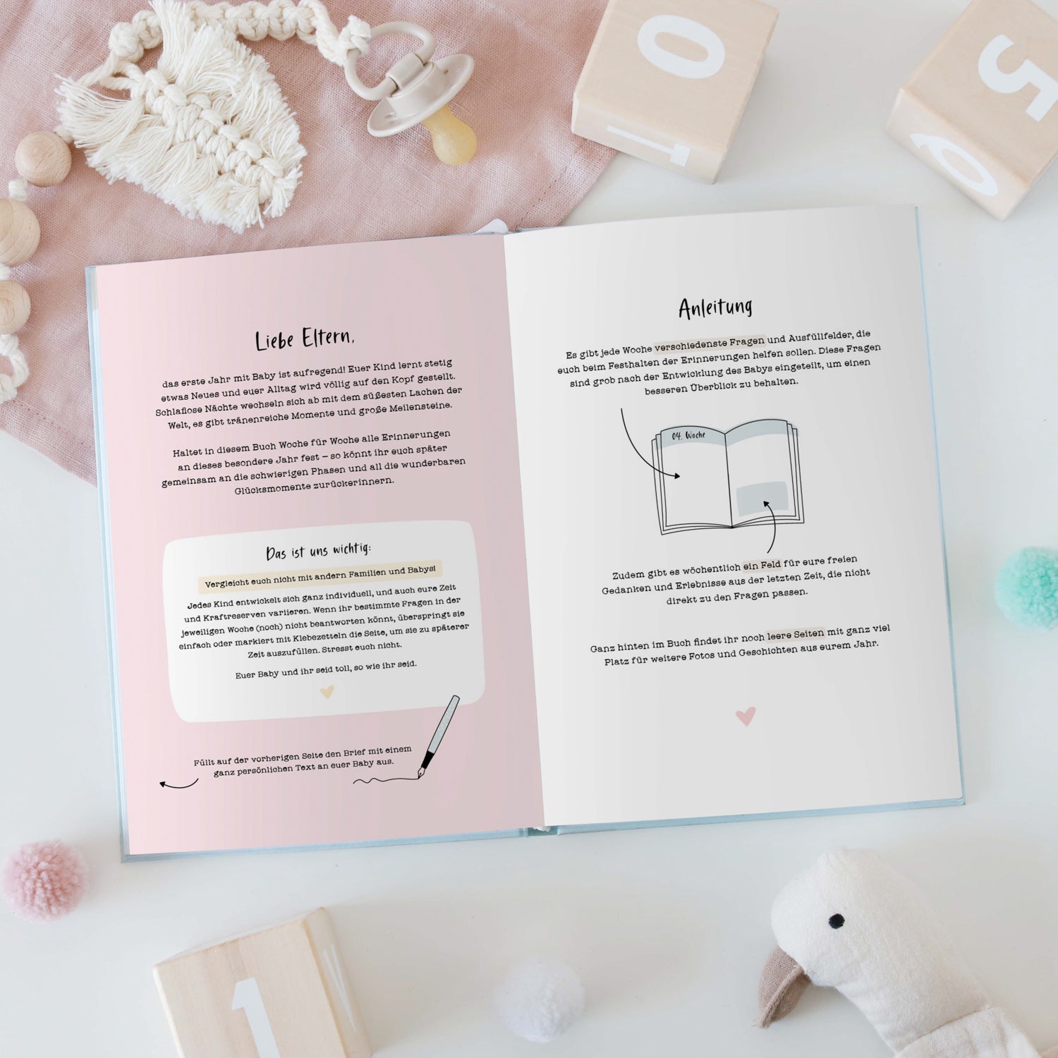 Baby-Tagebuch „Kleine Glasmomente