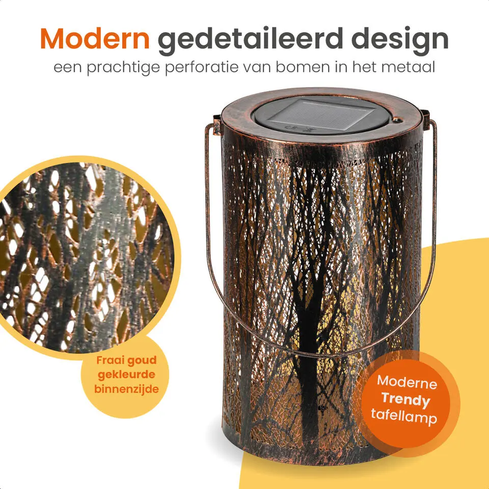 Goliving Solar Tafellamp Oasis - 2 Stuks - LED Buitenverlichting Zonne-energie