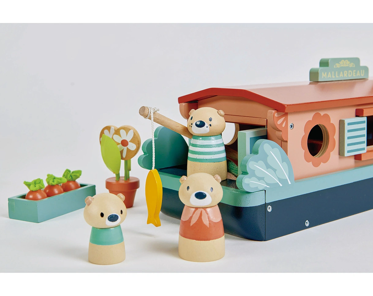 Spielfiguren-Set HAUSBOOT aus Holz