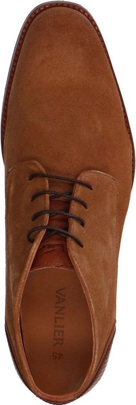 Van Lier - Heren - Cognac Suède Veterboots - Suède - Hak 2 cm