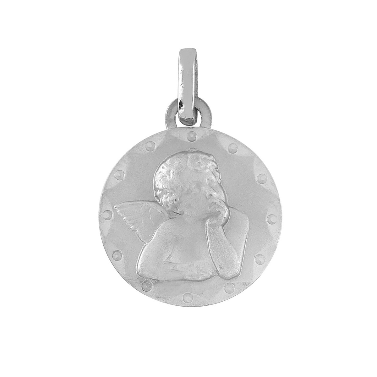 Médaille Brillaxis ange ronde 14mm