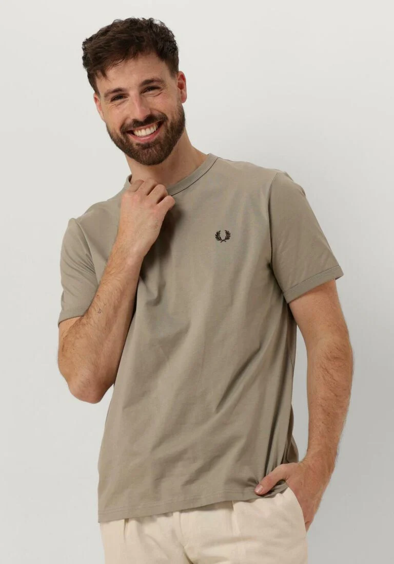 FRED PERRY olijf fred perry t-shirt ringer t-shirt
