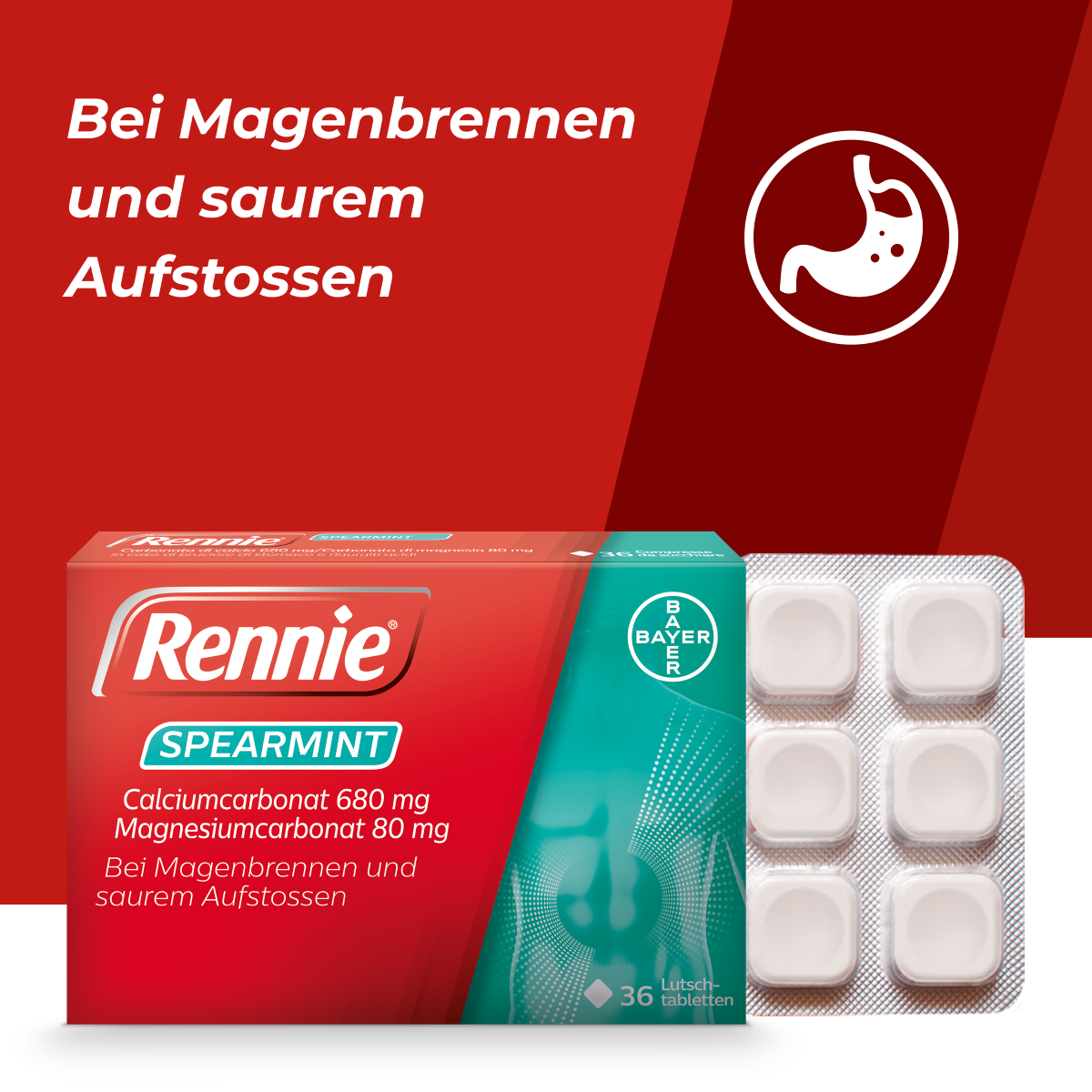 Rennie Spearmint Lutschtabl Blist 36 Stk