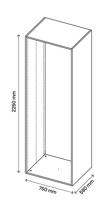 Caisson effet chêne GoodHome Atomia H. 187,5 x L. 37,5 x P. 45 cm