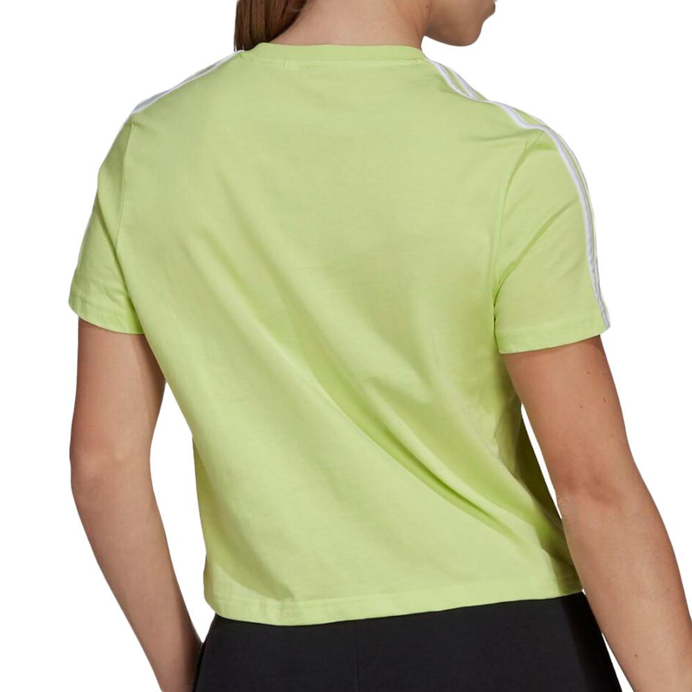 Adidas T-shirt Vert Femme Adidas 3 Stripes