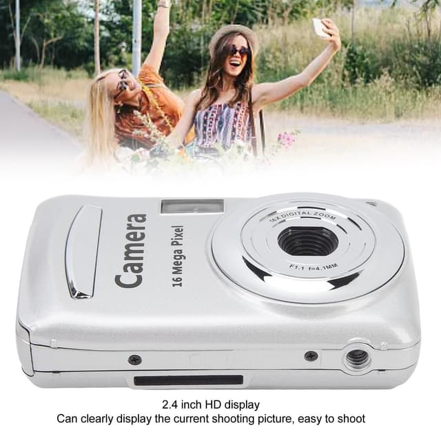 1080P, 16 MP kompakt digitalkamera med 2,4-tommer skærm