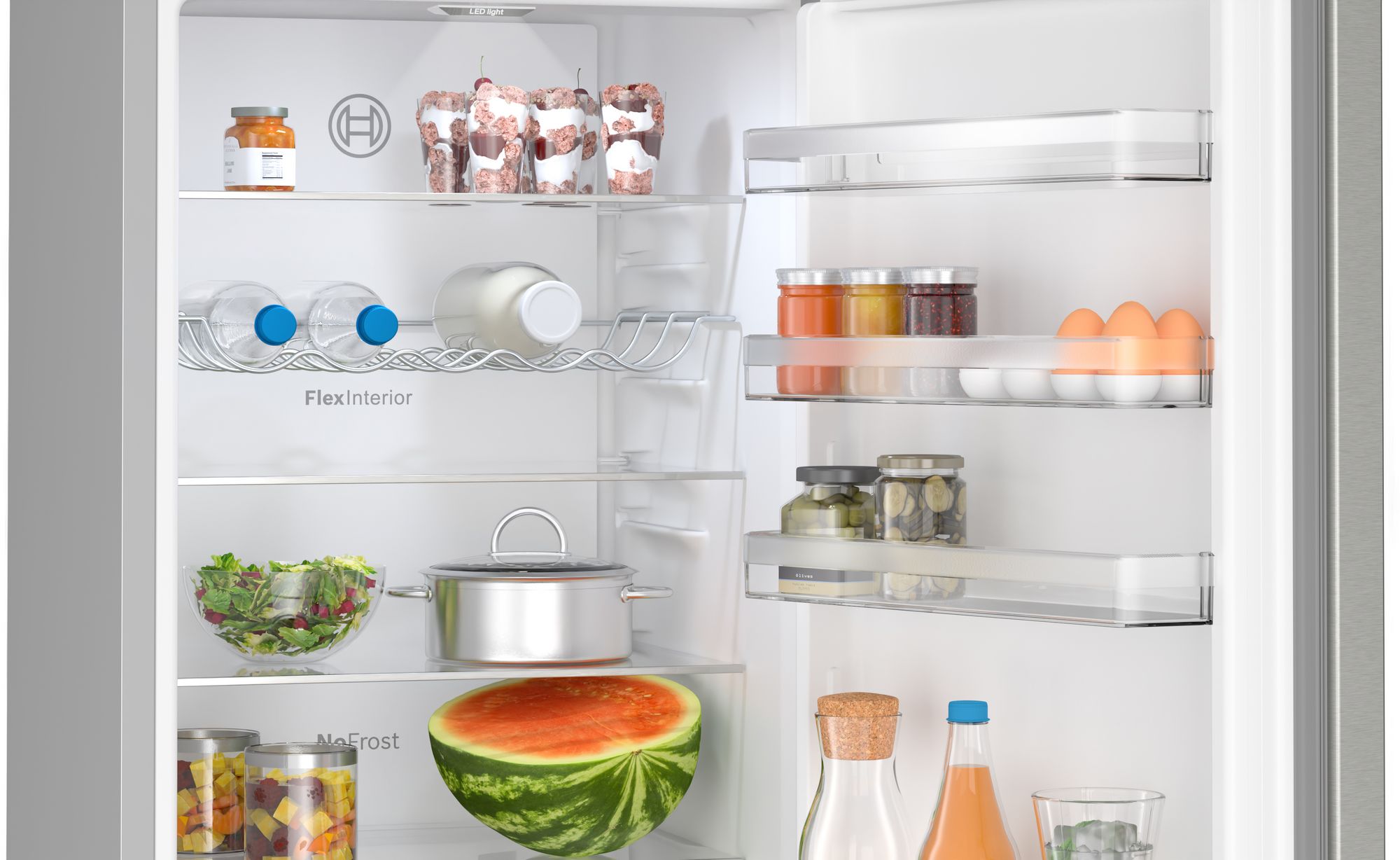 Refrigerador Combinado Independente Série 4 203 x 60 cm em Aço Inoxidável Resistente a Impressões Digitais KGN397ICT