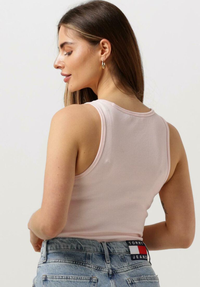 TOMMY JEANS lichtroze tommy jeans top tjw essential rib tank